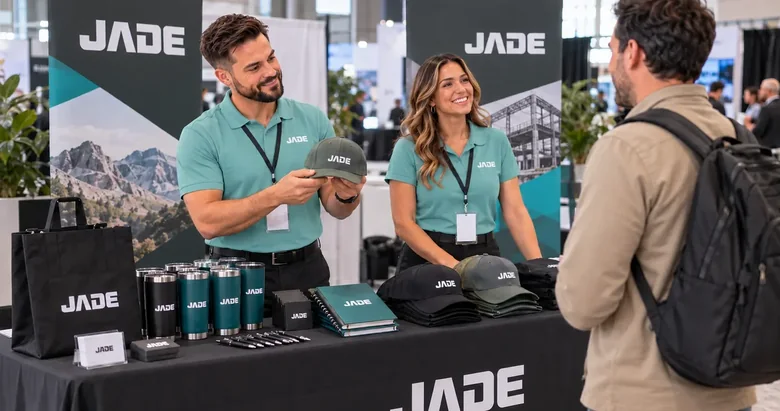 Kiosque JADE dans un salon professionnel