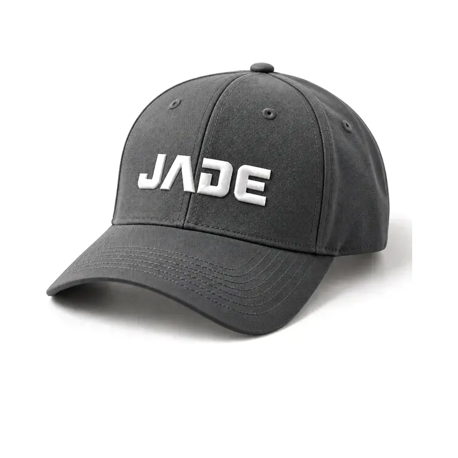 Casquette grise, logo JADE brodé en 3D blanc